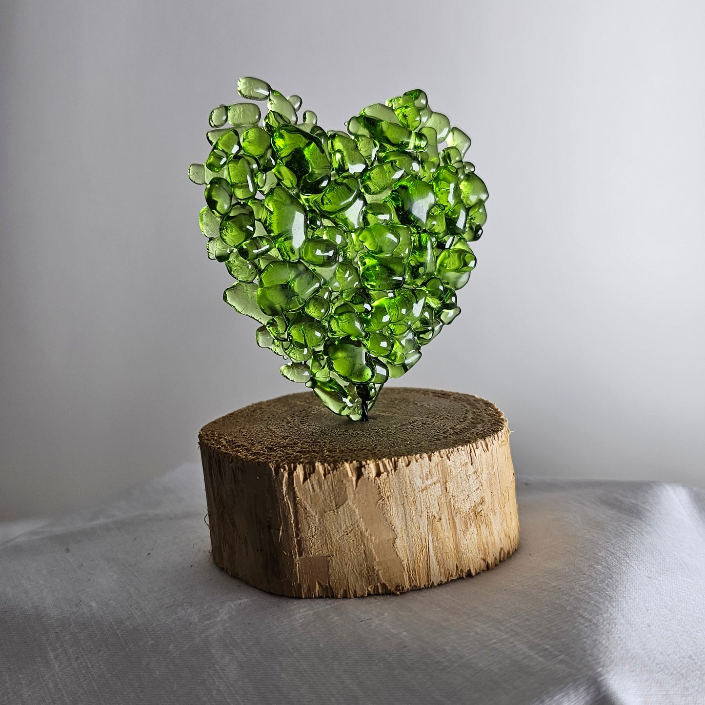 Handmade Green Glass Heart