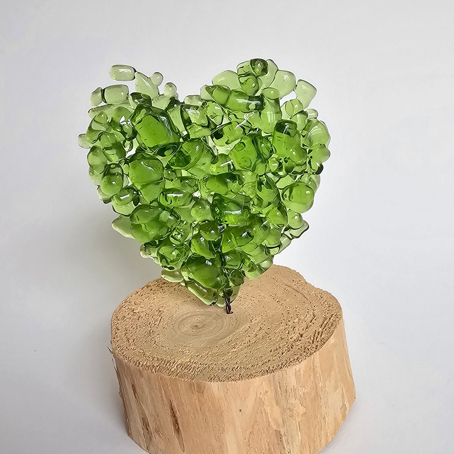 Handmade Green Glass Heart