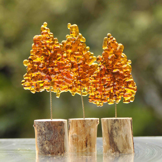 Set of 3 Handmade "Toffee Tree" Christmas Decorations